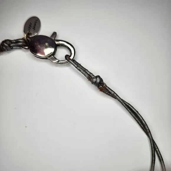 Lizzy James Handmade Maui Freshwater Pearl Leather Convertible Bracelet Necklace - Picture 3 of 6